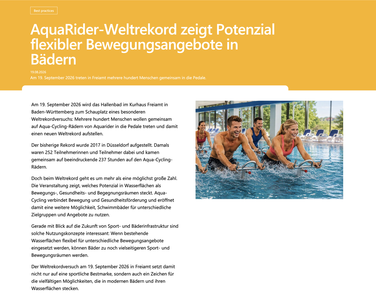 Best practices Bericht von der IAKS Deutschland