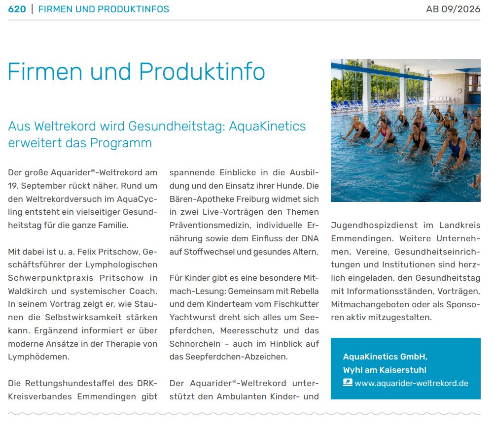 Der Aquarider® Weltrekord-Versuch im Archiv des Badewesens 09/2026
